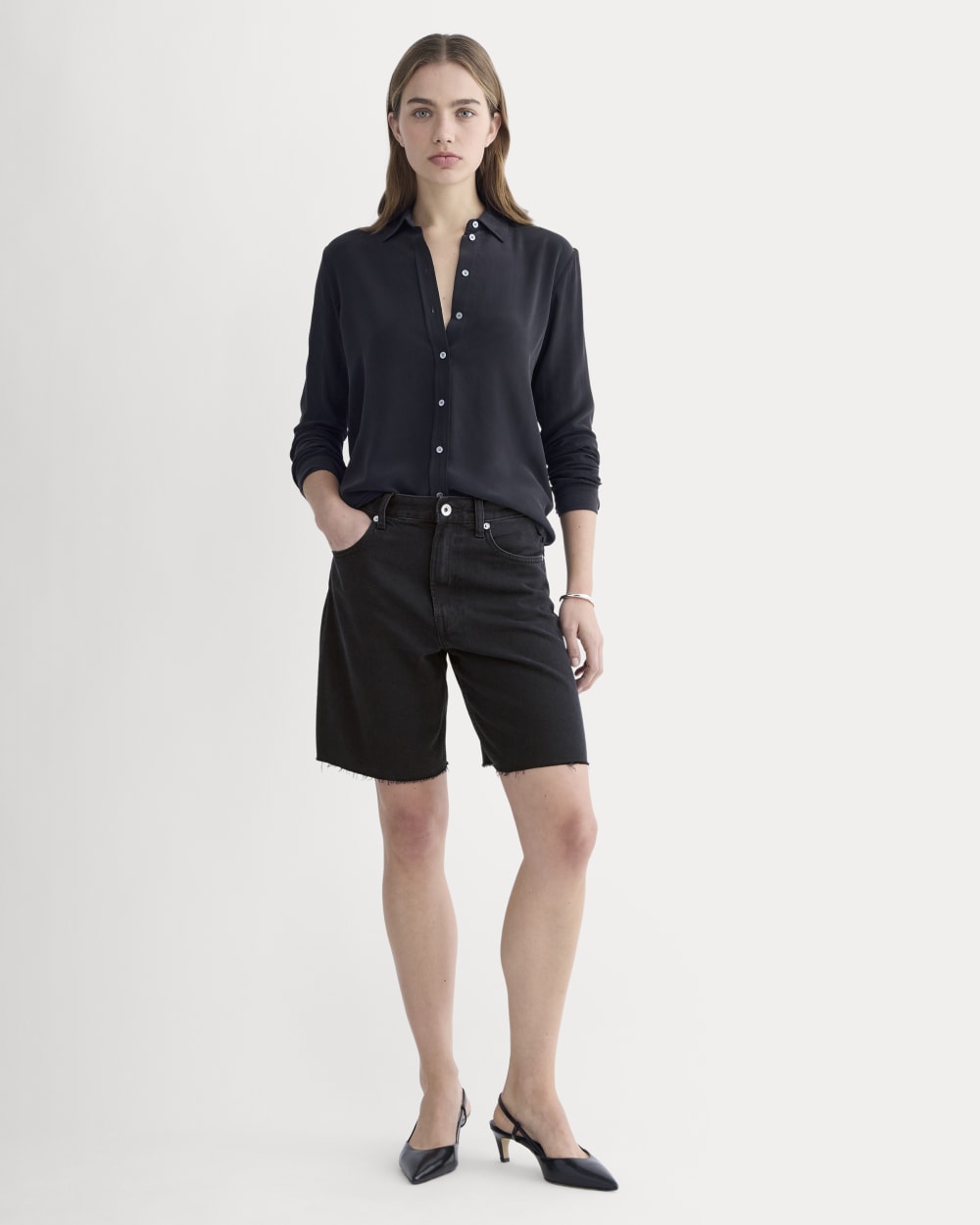 The OG Baggy Jean Short | Washed Black