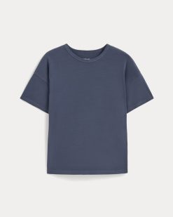 Alternative view of The Boyfriend Tee in Essential Cotton | Navy