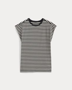 Alternative view of The Muscle Tee in Essential Cotton | Bone / Black