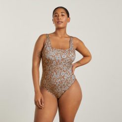 Alternative view of The Square-Neck One-Piece | Honey Floral