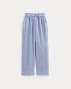 Alternative view of The Linen Easy Pant | Chambray