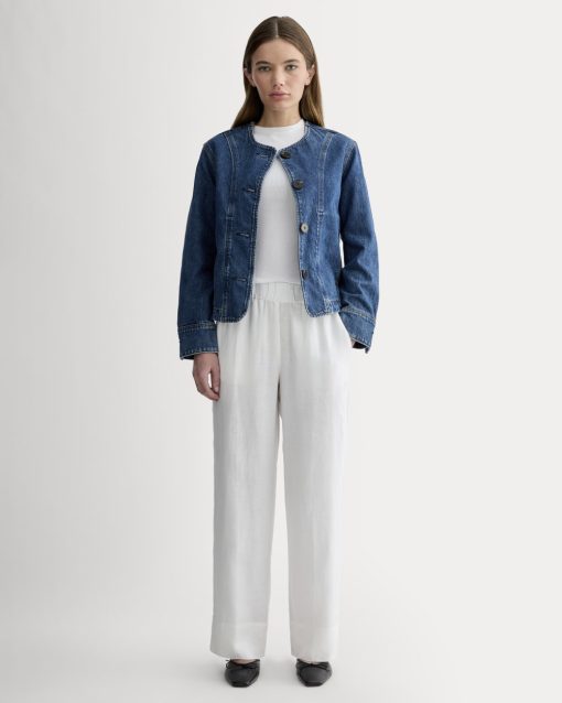 The Linen Easy Pant | White