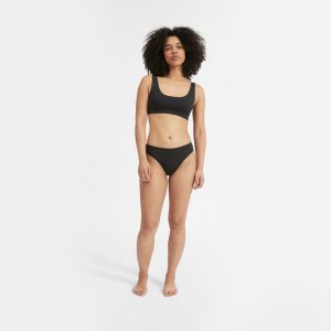 Alternative view of The Cotton High-Rise Bikini | Black