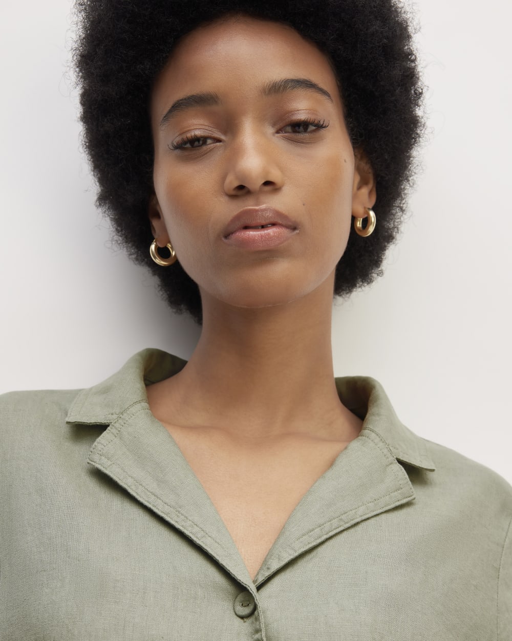 The Shirtdress in Linen | Sage Green - Image 4