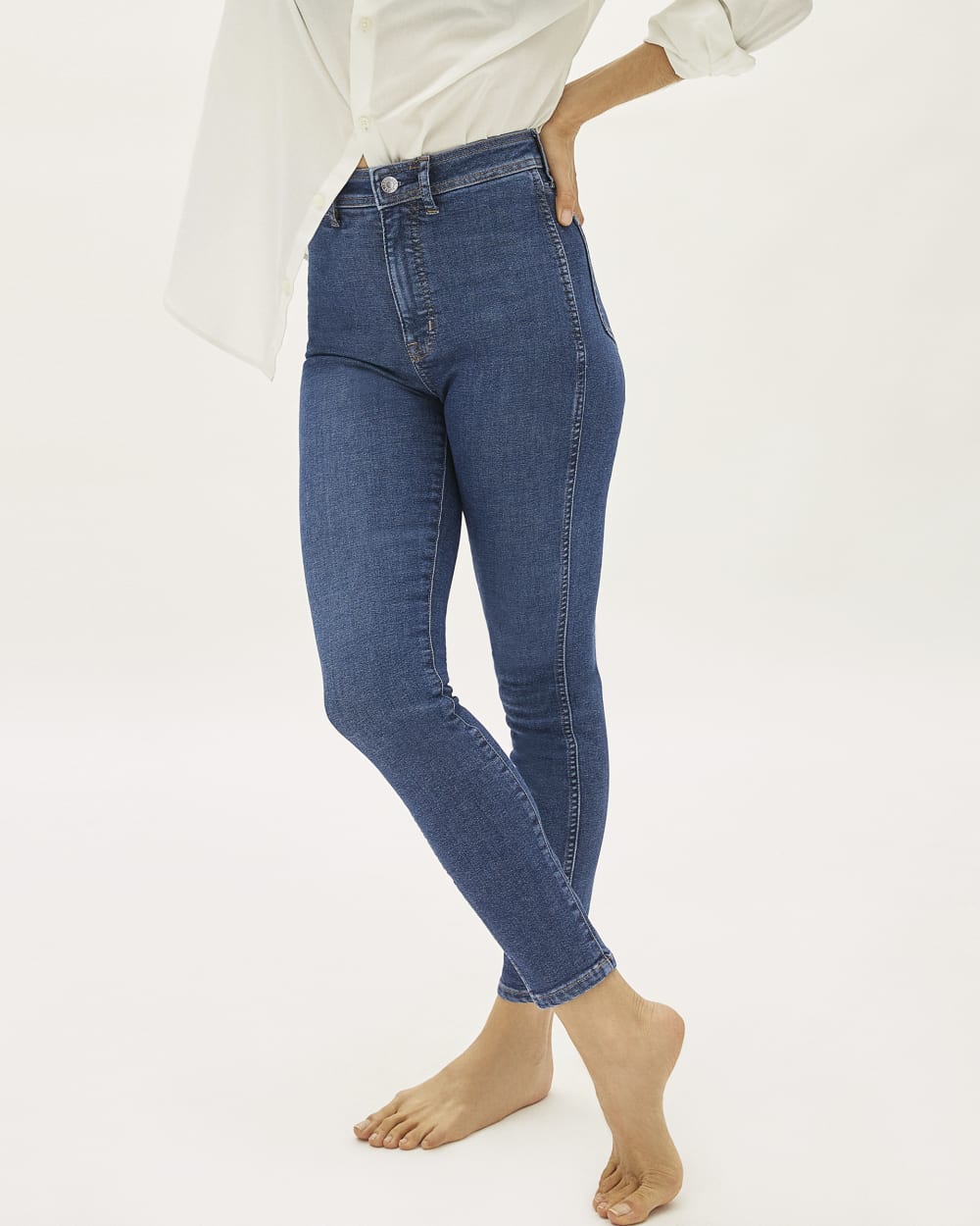 The Way-High® Clean Front Skinny Jean | Vintage Blue | 28.5 Inseam - Image 3