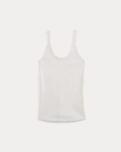 Alternative view of Soft Stretch U-Neck Tank | Bone