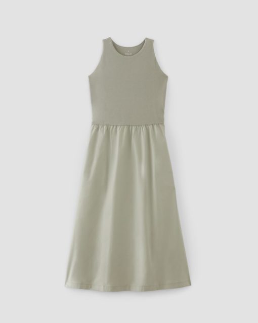 Alternative view of The Supima® High-Neck Riviera Dress | Sage Green