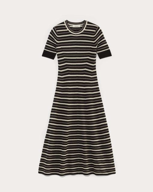 Alternative view of The Ribbed Sweater Dress | Taupe / Canvas / Black