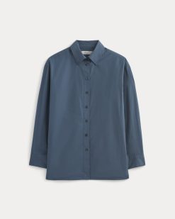 Alternative view of The Boyfriend Shirt in Ultrasoft Cotton | Deep Lazuli Blue