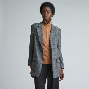 Alternative view of The Oversized Blazer in Wool | Glen Plaid