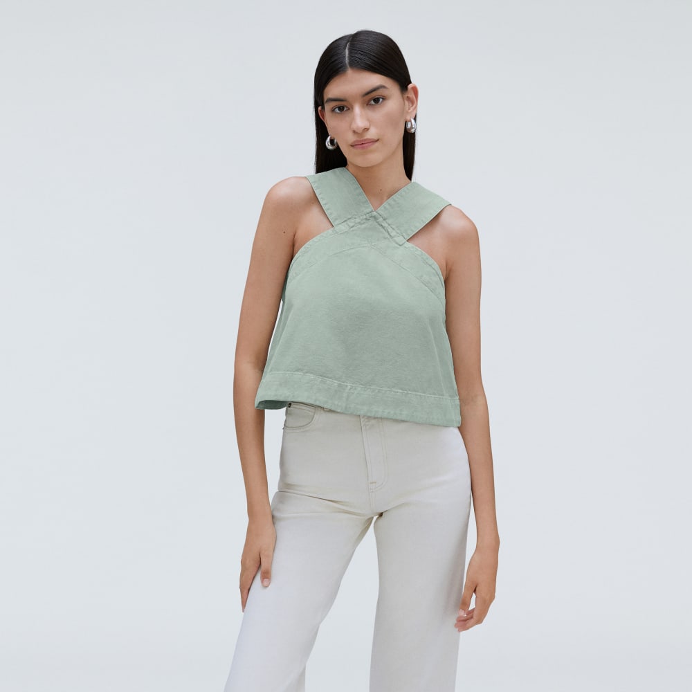 The Cross-Front Apron Top | Sea Glass - Image 2