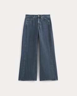 Alternative view of Paneled Ultra Wide-Leg Jean | Tungsten Blue Stone