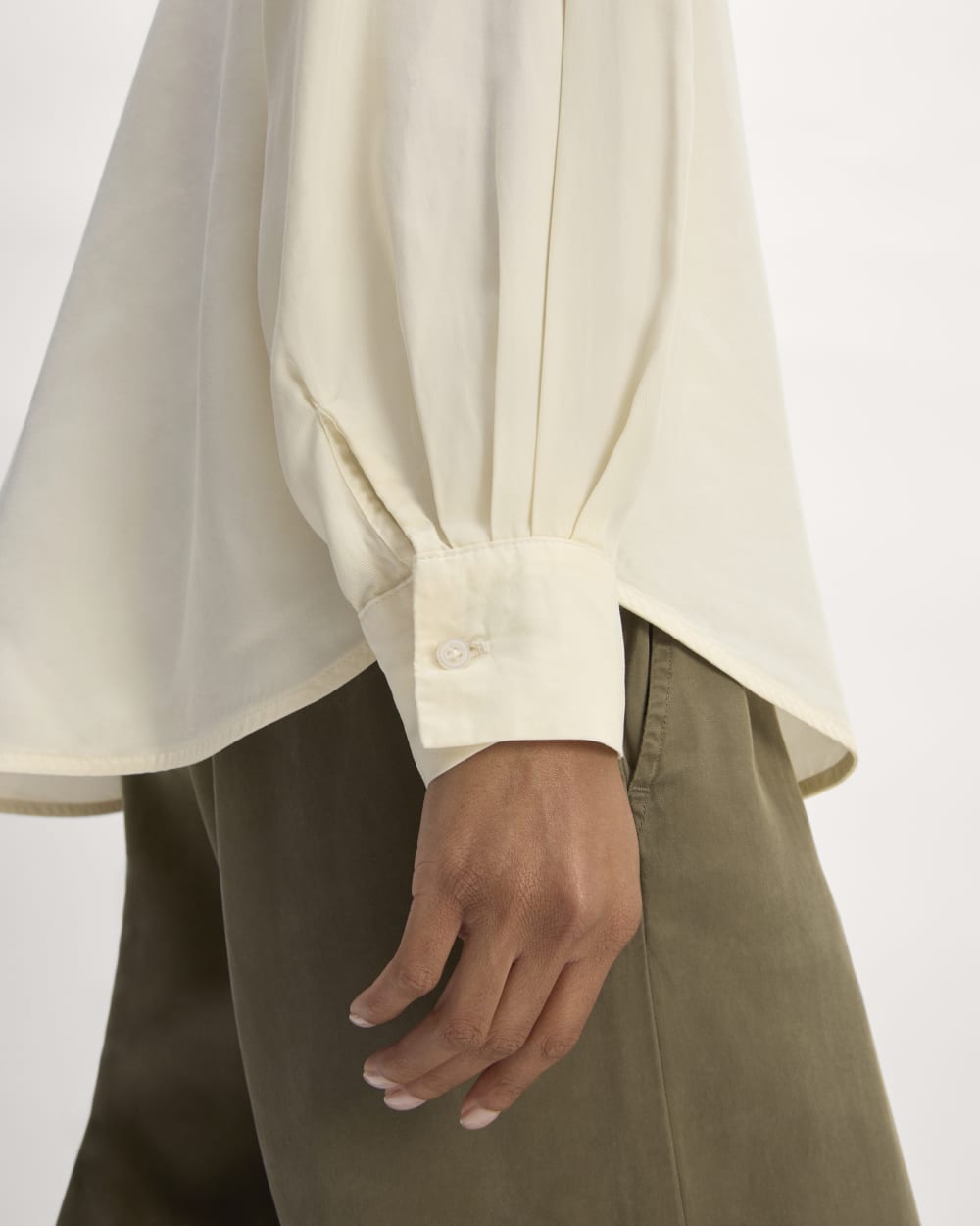 The Oversized Shirt in Butterlite | Bone - Image 5