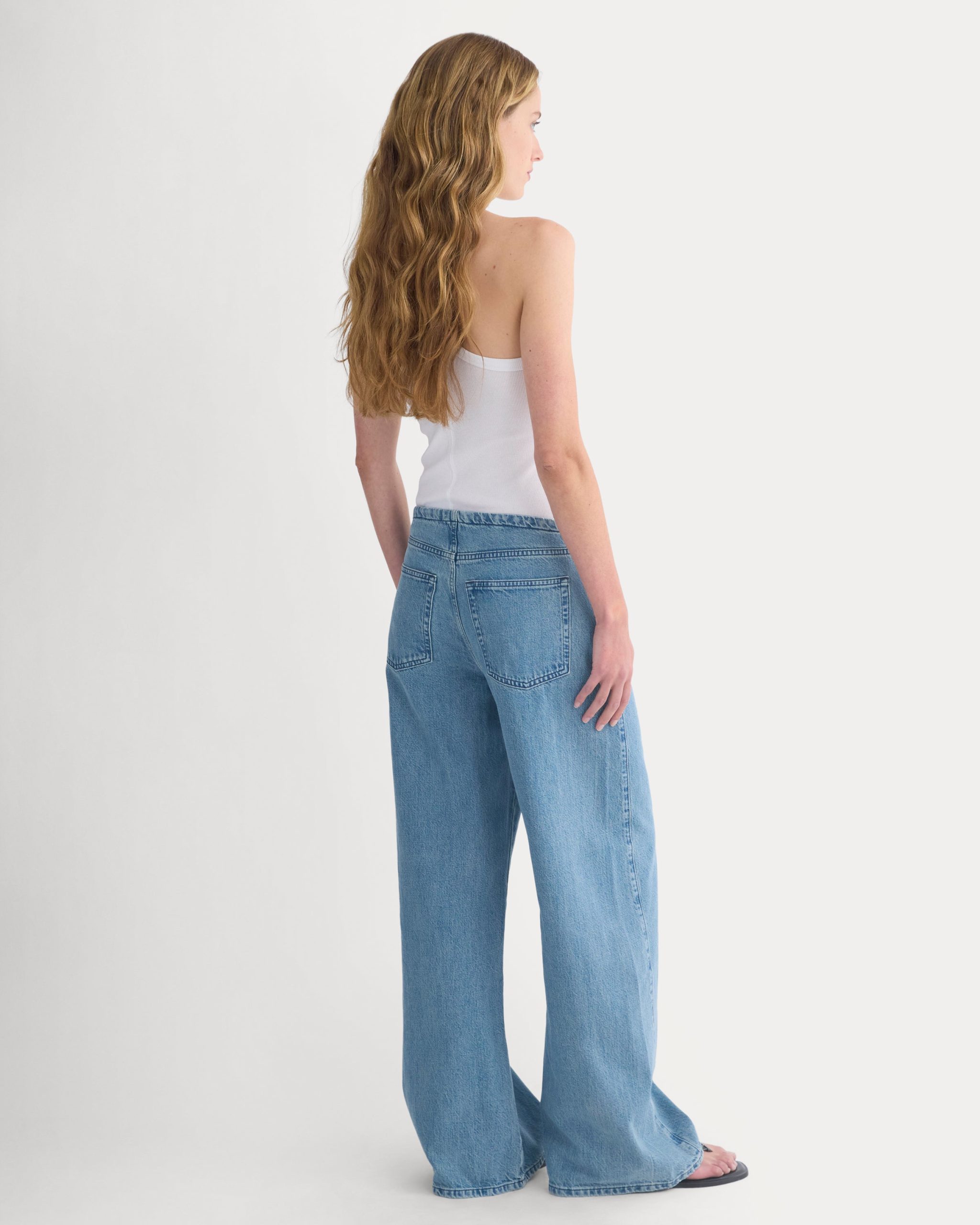 Low-Slung Tie-Front Jean | Medium Indigo - Image 6