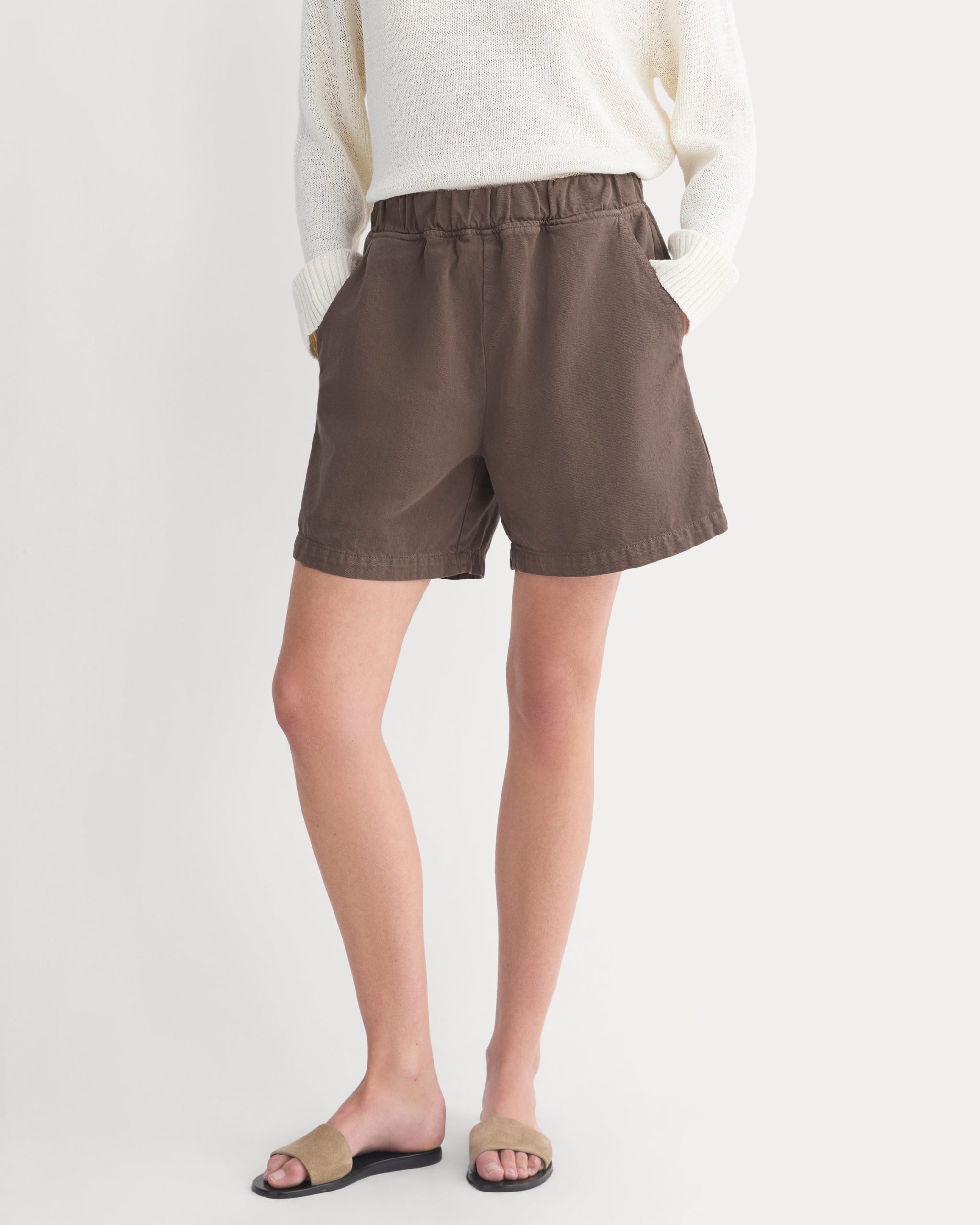 Denim Easy Short | Chocolate Chip Brown - Image 3