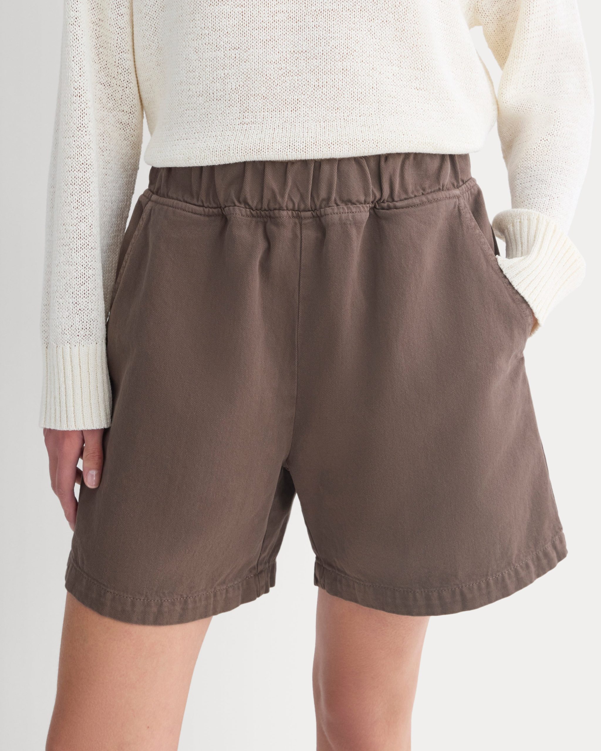 Denim Easy Short | Chocolate Chip Brown - Image 4