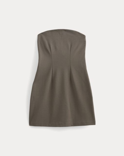 Alternative view of The Dream Strapless Mini Dress | Deep Taupe