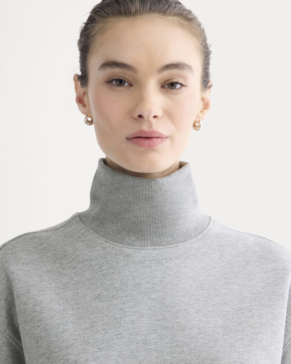 Luxe Fleece Turtleneck | Vintage Heather Grey - Image 4