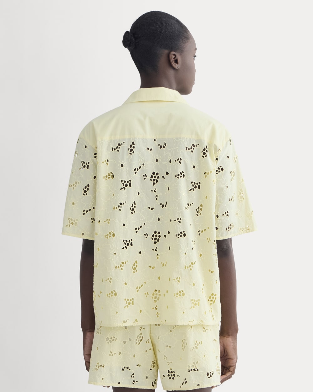 The Eyelet Camp Shirt | Light Yellow - Image 5