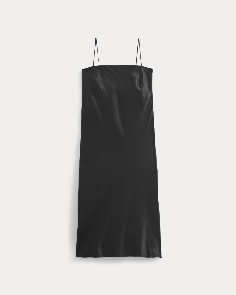 Slip Dress in Silk Charmeuse | Black - Image 2