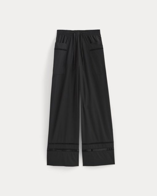 Alternative view of The Lace Trim Pant | Black