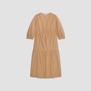 Alternative view of The Poplin Tiered Dress | Caramel