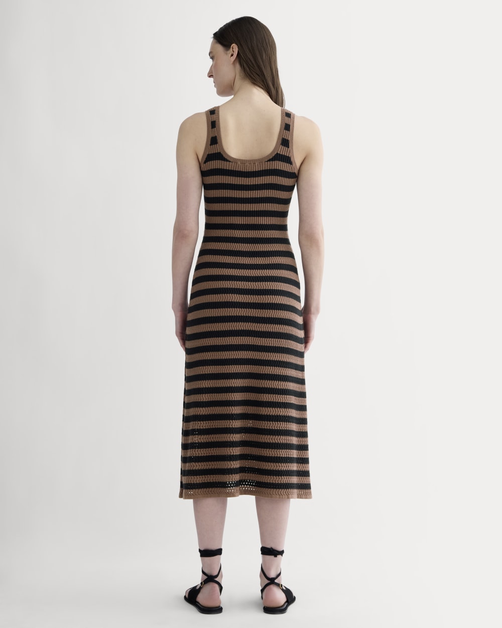 The Crochet Knit Tank Dress | Mocha / Black - Image 4