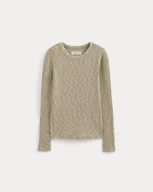Alternative view of The Cozy Rib Long-Sleeve Tee | Cornstalk / Bone Twist