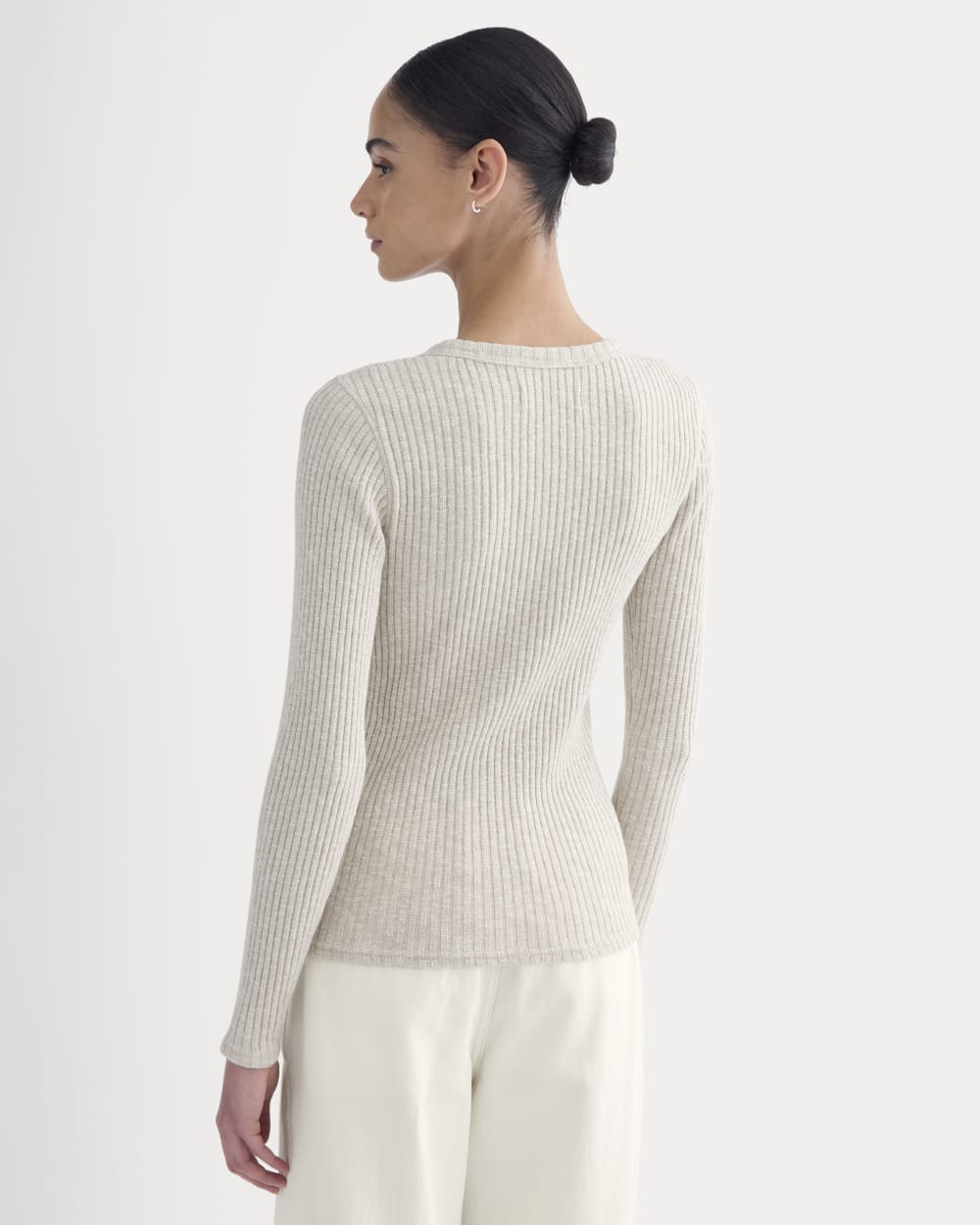 The Cozy Rib Long-Sleeve Tee | Peyote / Bone - Image 5