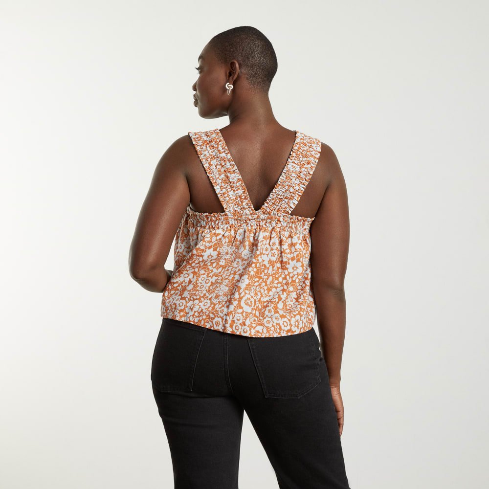 The Smocked Linen Cami | Honey Floral - Image 5