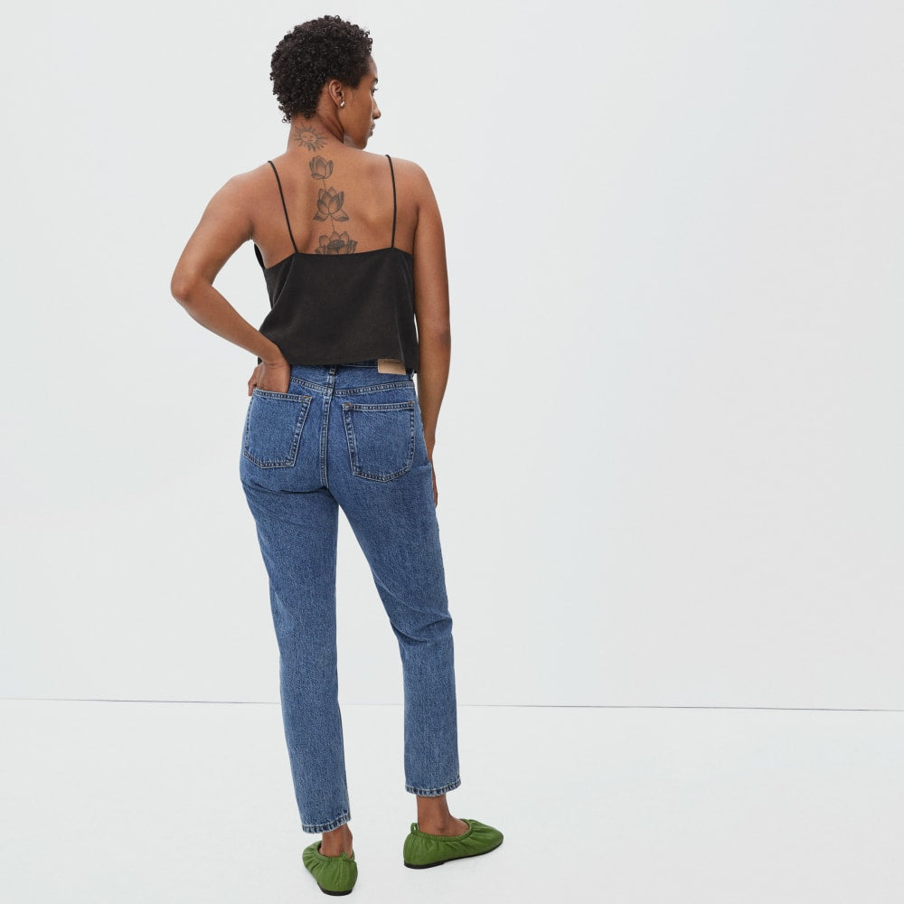 The Washable Silk Cropped Cami | Black - Image 6