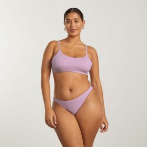 Alternative view of The Scoop-Neck Bikini Top | Lilac