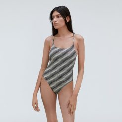 Alternative view of The String One-Piece |  Black / Canvas