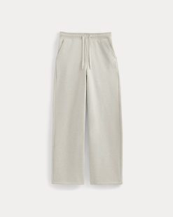 Alternative view of Luxe Fleece Wide-Leg Sweatpant | Heathered Oat