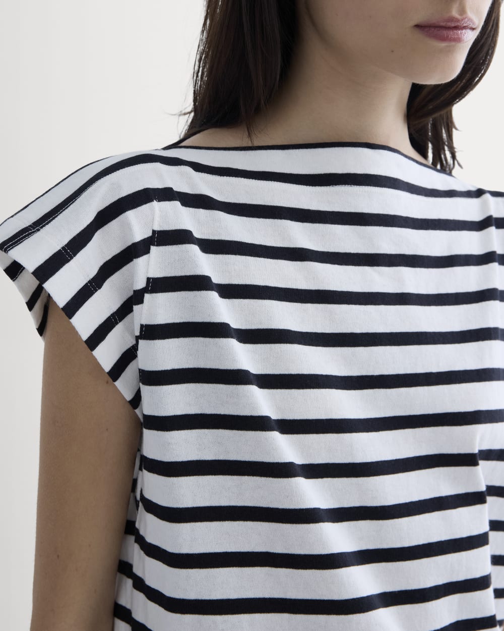 The Oversized Muscle Tee | Bone / Black - Image 4