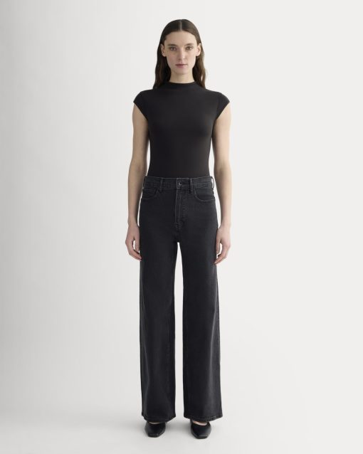 The Form Funnel-Neck Bodysuit | Black