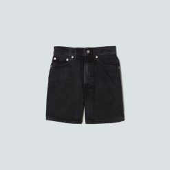 Alternative view of The A-Line Denim Short | Storm Black