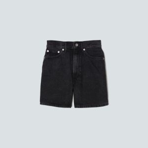 Alternative view of The A-Line Denim Short | Storm Black