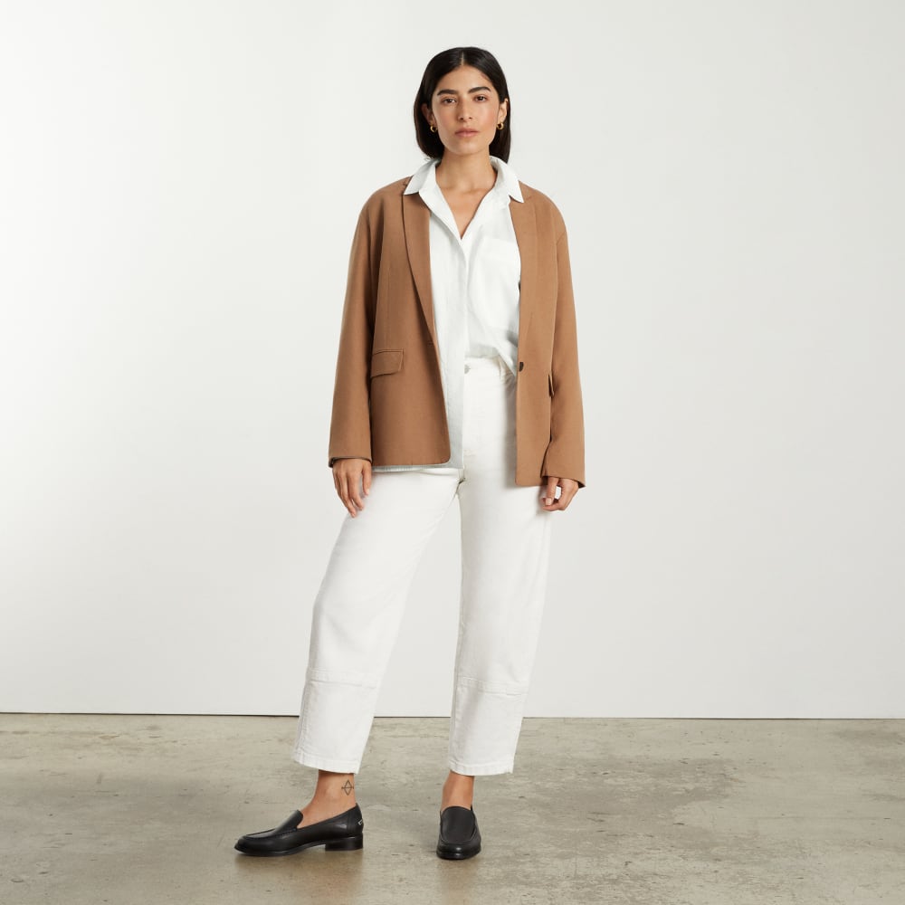 The Oversized Silky Cotton Shirt | White - Image 4