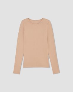 Alternative view of The Luxe Rib Long-Sleeve Crew | Blush Pink