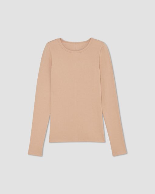 Alternative view of The Luxe Rib Long-Sleeve Crew | Blush Pink