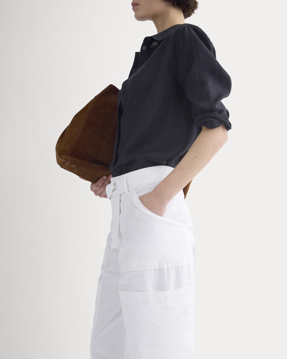 Utility Straight-Leg Cargo Pant | White - Image 4