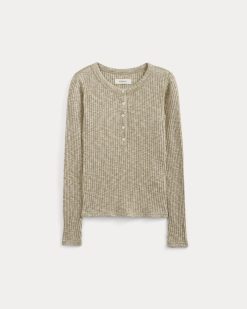 Alternative view of The Cozy Rib Henley | Cornstalk / Bone Twist
