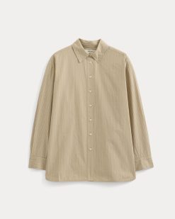 Alternative view of The Boyfriend Shirt in Ultrasoft Cotton | Tiger's Eye / Optic White