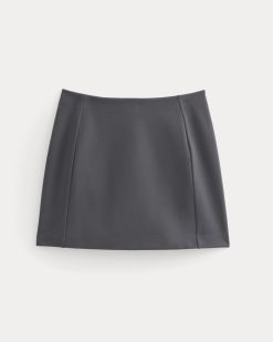 Alternative view of Ponte Mini Skirt | Graphite