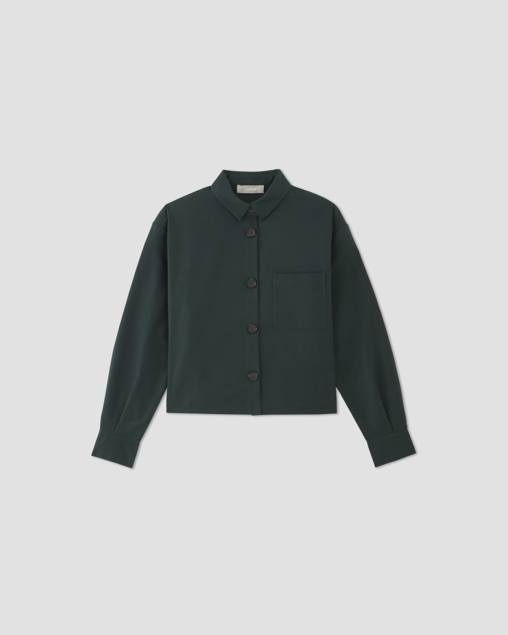 The Structured Cotton Cropped Shirt | Scarab - Image 2