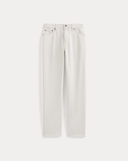 Alternative view of Low-Rise Straight Jean | Ecru