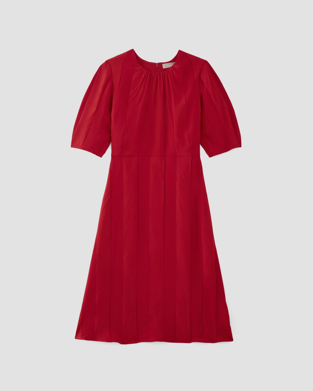The City Stripe Ruched Dress | Haute Red - Image 2