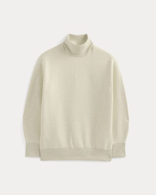 Alternative view of Luxe Fleece Turtleneck | Heathered Oat