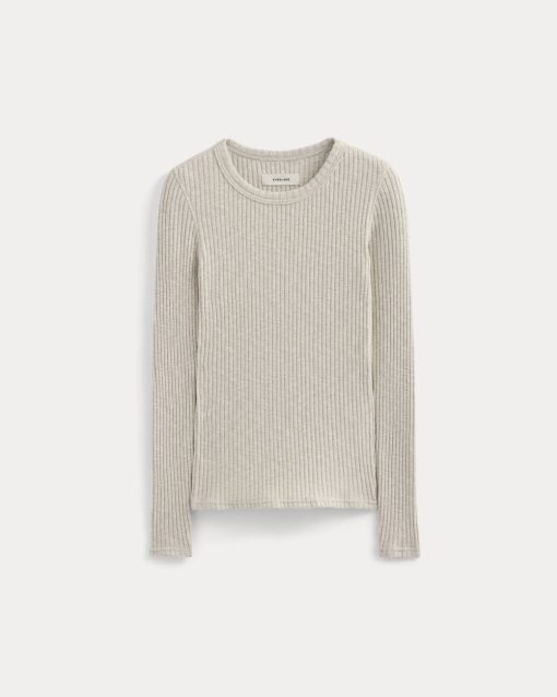 Alternative view of The Cozy Rib Long-Sleeve Tee | Peyote / Bone